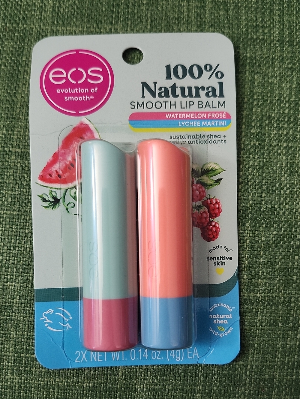 eos Smooth Lip Balm Duo - Blue & Pink
